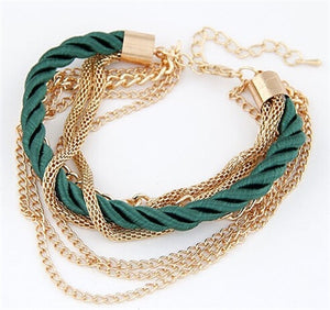 Rose Gold Chain Bracelet For Women Crystal Wedding Jewelry Ladies Charm Wrist Bracelet Pulseras Wholesale Price
