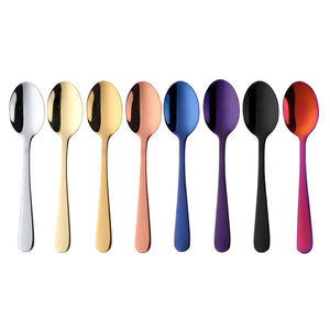 10 pcs Stainless Steel Rose gold Tea Spoon High Quality Tableware Gold Spoon Vintage Coffee Spoon For Party Free Shipping