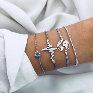 30 Styles Mix Turtle Heart Pearl Wave LOVE Crystal Marble Charm Bracelets for Women  Tassel Bracelet Jewelry