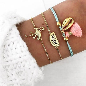 30 Styles Mix Turtle Heart Pearl Wave LOVE Crystal Marble Charm Bracelets for Women  Tassel Bracelet Jewelry