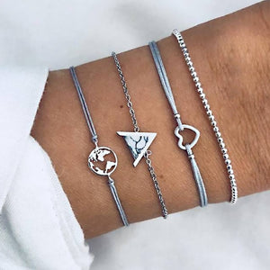 30 Styles Mix Turtle Heart Pearl Wave LOVE Crystal Marble Charm Bracelets for Women  Tassel Bracelet Jewelry