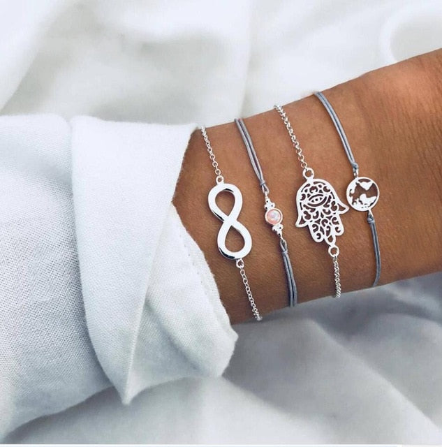 30 Styles Mix Turtle Heart Pearl Wave LOVE Crystal Marble Charm Bracelets for Women  Tassel Bracelet Jewelry