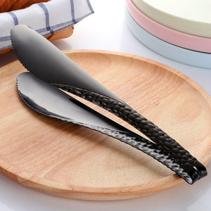 2 Pcs Stainless Steel Food/Bread/Pasta Clip Kitchen Tool BBQ/Salad/Meat/Kitchen Tongs
