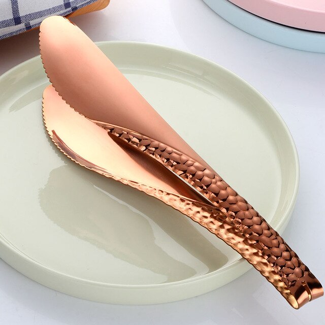 2 Pcs Stainless Steel Food/Bread/Pasta Clip Kitchen Tool BBQ/Salad/Meat/Kitchen Tongs