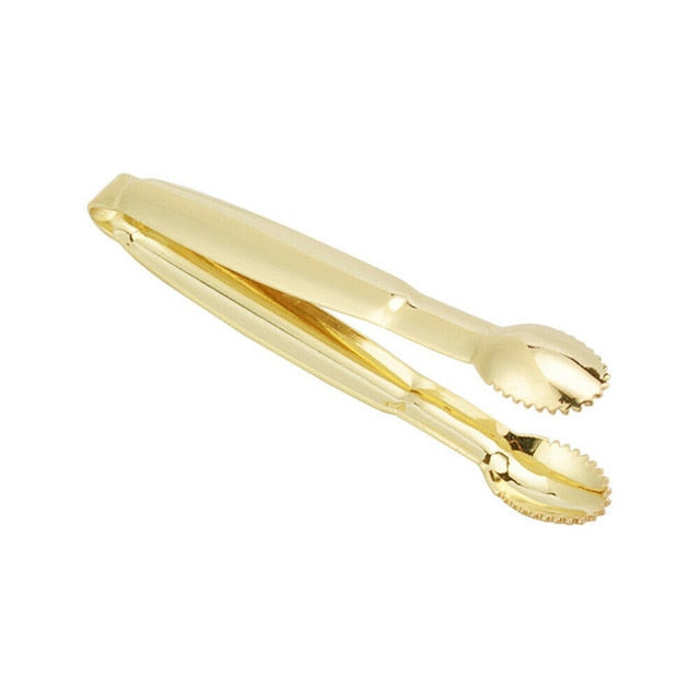 Coffee Sugar Clip Stainless Steel Anti-skid Tong Ice Palm Shape Food Cake Clamp Kitchen Gadgets Bar Buffet Golden Tools Tweezer