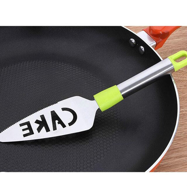 Creative Stainless Steel Steak Spatula Cake Bread Cheese Pizza Kitchen Tool Cute Kitchen Utensil Hollow Engraved Baking Cutting