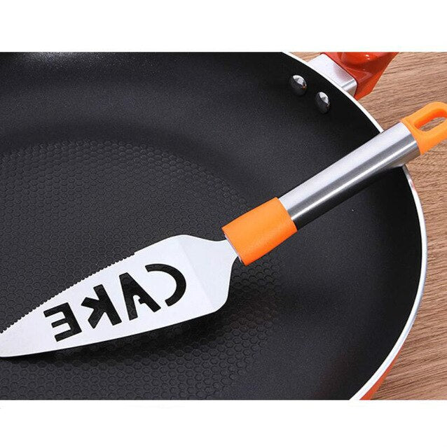 Creative Stainless Steel Steak Spatula Cake Bread Cheese Pizza Kitchen Tool Cute Kitchen Utensil Hollow Engraved Baking Cutting