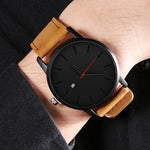 Men's Watch.  Fashion Leather Quartz Watch Men Casual Sports.