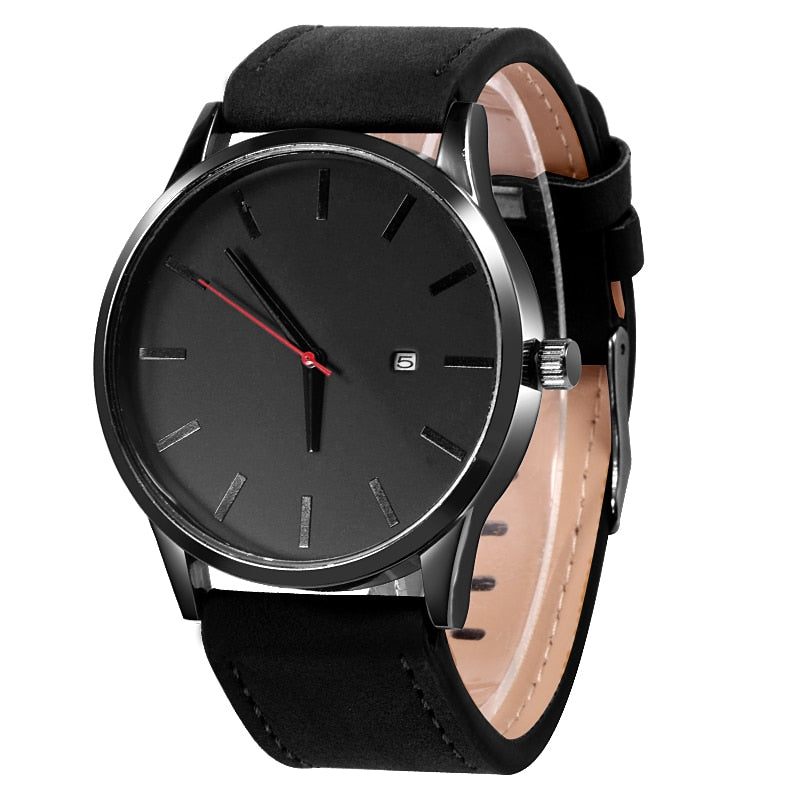 Men's Watch.  Fashion Leather Quartz Watch Men Casual Sports.