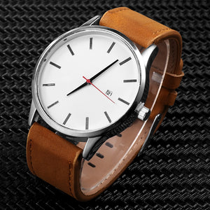 Men's Watch.  Fashion Leather Quartz Watch Men Casual Sports.