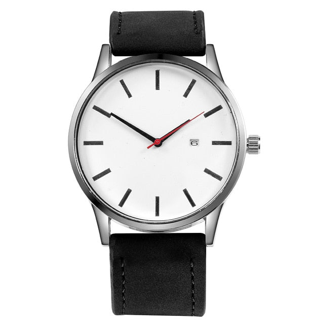 Men's Watch.  Fashion Leather Quartz Watch Men Casual Sports.