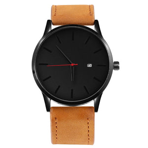 Men's Watch.  Fashion Leather Quartz Watch Men Casual Sports.