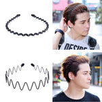 Fashion Unisex Black Wavy Hairband Men Women Washing Headband Scrunchy Styling Tools Accessories Headwear Hair Head Hoop Bands