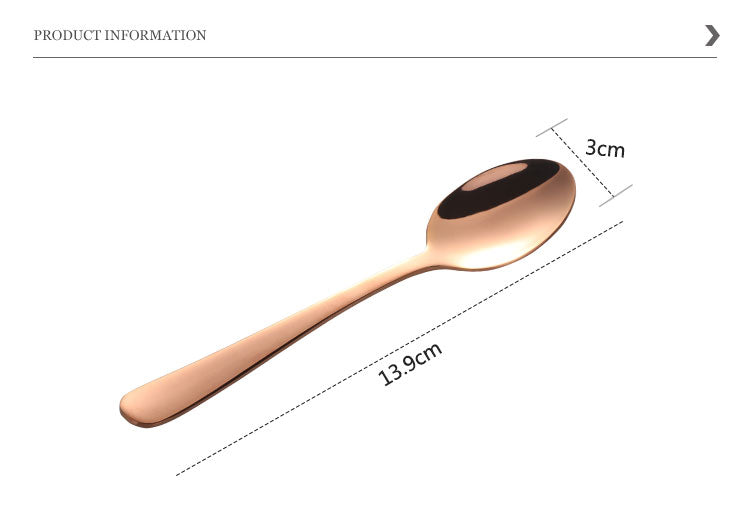 10 pcs Stainless Steel Rose gold Tea Spoon High Quality Tableware Gold Spoon Vintage Coffee Spoon For Party Free Shipping