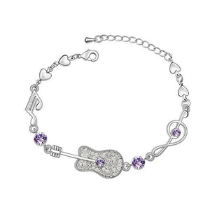 LYIYUNQ Fashion Bracelet Hot Wedding Female Heart Crystal Bracelets For Women Luxury Temperament Silver-Color Fine Jewelry Gift