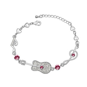LYIYUNQ Fashion Bracelet Hot Wedding Female Heart Crystal Bracelets For Women Luxury Temperament Silver-Color Fine Jewelry Gift