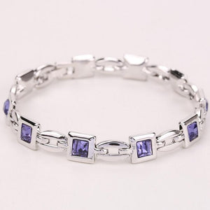 LYIYUNQ Fashion Bracelet Hot Wedding Female Heart Crystal Bracelets For Women Luxury Temperament Silver-Color Fine Jewelry Gift
