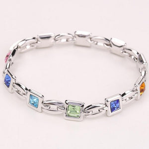 LYIYUNQ Fashion Bracelet Hot Wedding Female Heart Crystal Bracelets For Women Luxury Temperament Silver-Color Fine Jewelry Gift