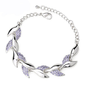 LYIYUNQ Fashion Bracelet Hot Wedding Female Heart Crystal Bracelets For Women Luxury Temperament Silver-Color Fine Jewelry Gift